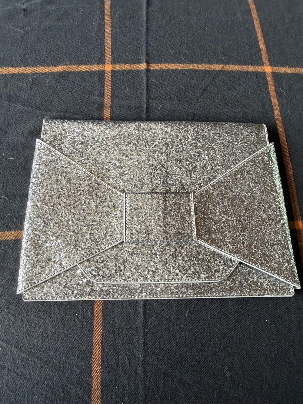 Silver Glitter Envelope Clutch - Women Accessories